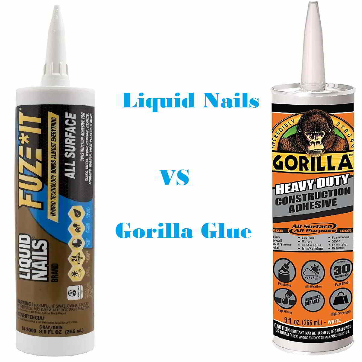 Liquid nails vs Gorilla glue